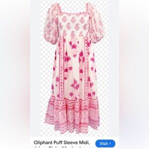 Oliphant Puff Sleeve Midi/Jaipur Print